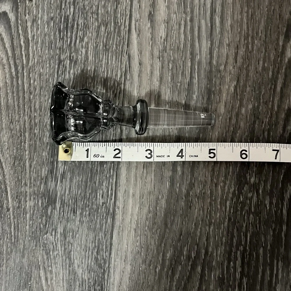 Krosno Poland Glass Replacement Stopper For Decanter, Stopper Only Lt Gray